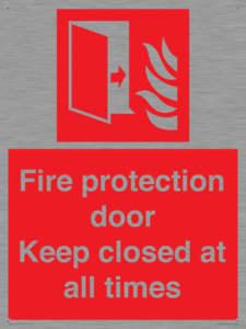 Fire protection door Keep closed at all times